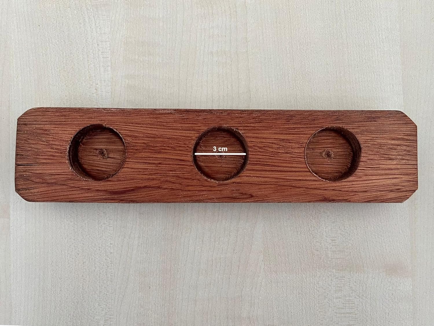 Holz Kerzenhalter Natur Tischleuchter – Bild 7